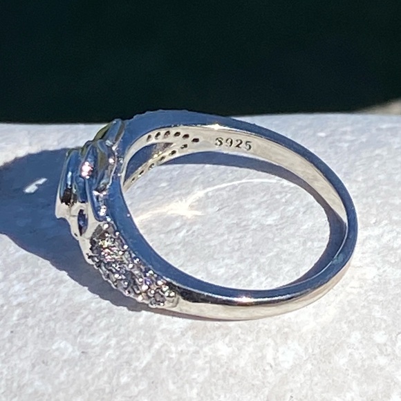 Lotus flower ring Cubic zirconia S925 Silver size 6 brand new - Picture 11 of 13